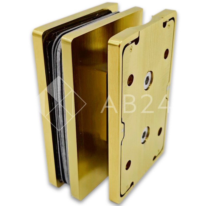 Петля Афина FDP-131 стена-стекло центр. крепление, латунь/брашированное золото