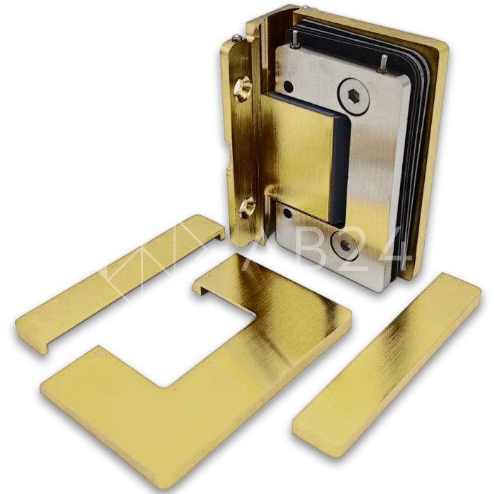 Петля Афина FDP-131 стена-стекло центр. крепление, латунь/брашированное золото