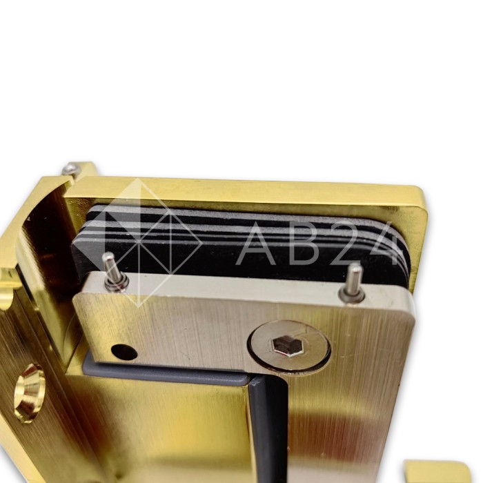 Петля Афина FDP-131 стена-стекло центр. крепление, латунь/брашированное золото