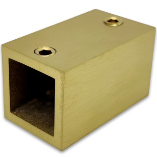 Крепление FDC-60 трубы 15х15 к стене, нержавейка/брашированное золото