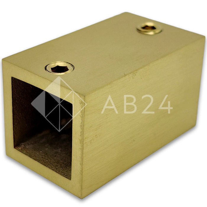 Крепление FDC-60 трубы 15х15 к стене, нержавейка/брашированное золото