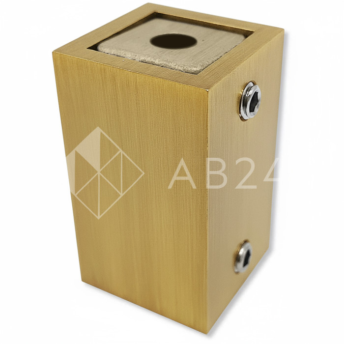 Крепление FDC-60 трубы 15х15 к стене, нержавейка/брашированное золото