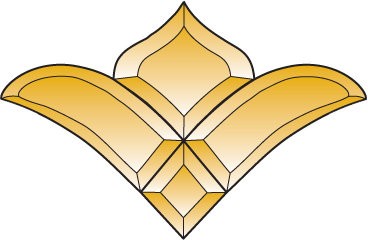 Бевелс AV279 бронзовый (4 элемента) 216 х 140 мм