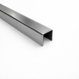  Поручень FOP-211, 16.8x17 под стекло 16 мм длина 4 м, нержавейка/полированный