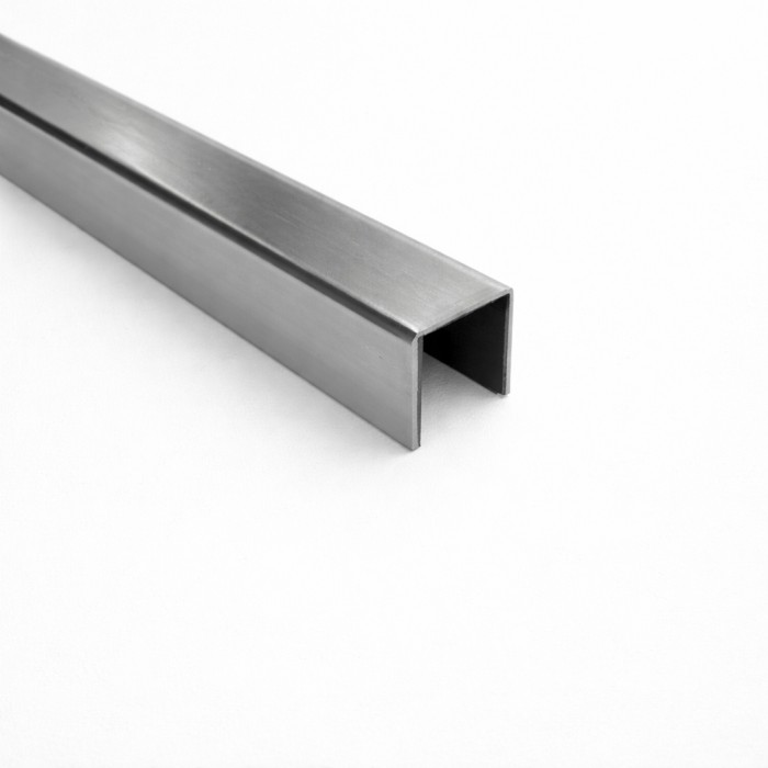  Поручень FOP-211, 16.8x17 под стекло 16 мм длина 4 м, нержавейка/полированный