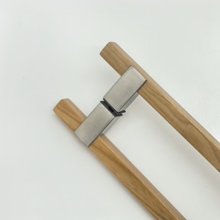 Ручка для сауны FDR-175, 20х450х550 мм, нержавейка/дерево/матовый