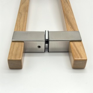 Ручка для сауны FDR-175, 20х450х550 мм, нержавейка/дерево/матовый