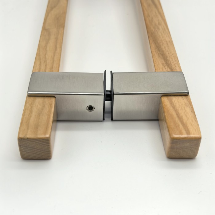 Ручка для сауны FDR-175, 20х450х550 мм, нержавейка/дерево/матовый