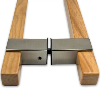 Ручка для сауны FDR-175, 20х450х550 мм, нержавейка/дерево/матовый