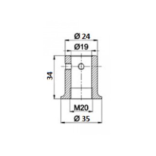 Крепление FDC-10 трубы 19 к стене, латунь/хром