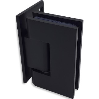 Петля Альфа α FDP-10 стена-стекло с бок. креплением, цинк/черный