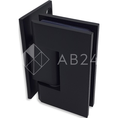 Петля Альфа α FDP-10 стена-стекло с бок. креплением, цинк/черный