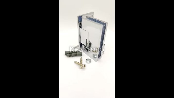 Петля Альфа α FDP-10 стена-стекло с бок. креплением, цинк/черный