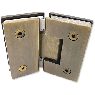 Петля Альфа α FDP-14 стекло-стекло 135°, нержавейка/бронза