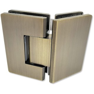 Петля Альфа α FDP-14 стекло-стекло 135°, нержавейка/бронза