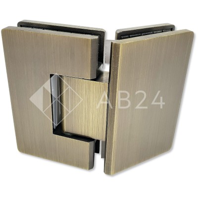 Петля Альфа α FDP-14 стекло-стекло 135°, нержавейка/бронза