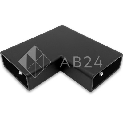 Соединитель FDC-41 трубы 30х10 горизонтальный 90°, нержавейка/черный