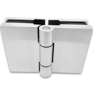 Петля Майя FDP-171 стекло-стекло 180°, латунь/матовый