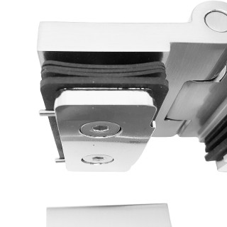 Петля Майя FDP-171 стекло-стекло 180°, латунь/матовый