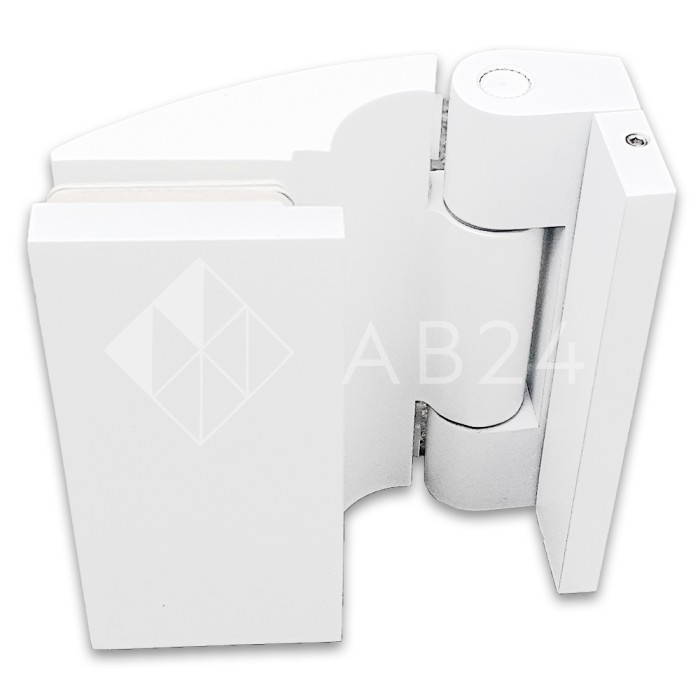 Петля Европа FDP-112 стена-стекло 90° с крышками, латунь/белый