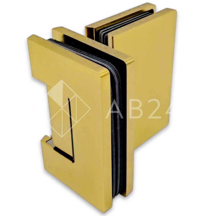 Петля Афина FDP-132 стекло-стекло 180°, латунь/брашированное золото