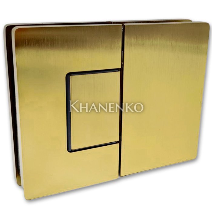 Петля Афина стекло-стекло 180° цвет Золото брашированное FDP-132 BR/BTP
