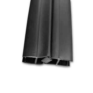 Уплотнитель магнитный ПРЕМИУМ 135°, 180° черный 2.5 м под стекло 8 мм FDPP-511.8