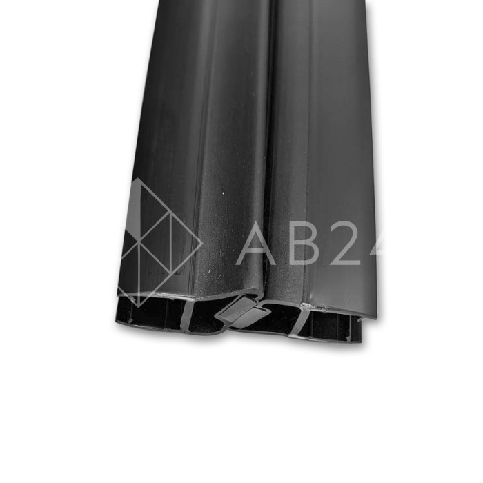 Уплотнитель магнитный ПРЕМИУМ 135°, 180° черный 2.5 м под стекло 8 мм FDPP-511.8