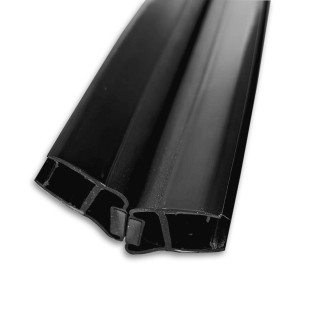 Уплотнитель магнитный ПРЕМИУМ 135°, 180° черный 2.5 м под стекло 8 мм FDPP-511.8