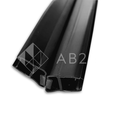 Уплотнитель магнитный ПРЕМИУМ 135°, 180° черный 2.5 м под стекло 8 мм FDPP-511.8