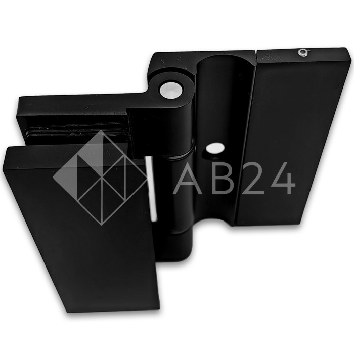 Петля Гера FDP-120 стена-стекло, открывание 90°, цинк/черный