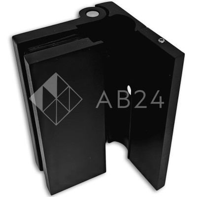 Петля Гера FDP-120 стена-стекло, открывание 90°, цинк/черный