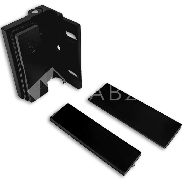 Петля Гера FDP-120 стена-стекло, открывание 90°, цинк/черный