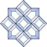 Бевелс AV109 фрамужный (9 элементов) 161 х 161 мм