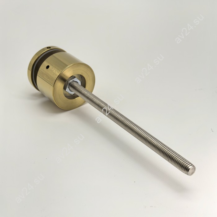 Стеклодержатель FKK-40, 10х30 мм O50 мм М10x1.5 для стекла, нержавейка/золото