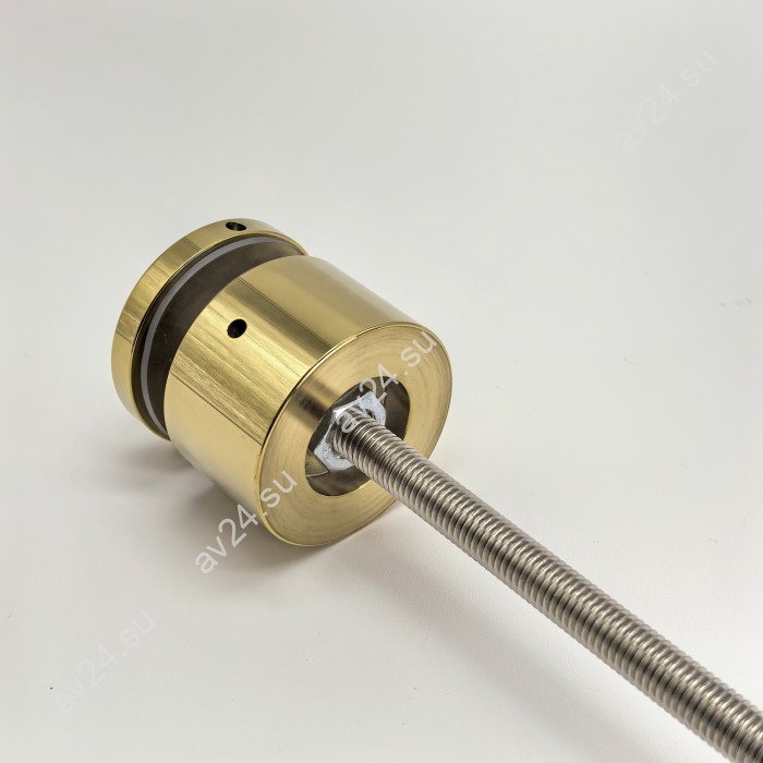 Стеклодержатель FKK-40, 10х30 мм O50 мм М10x1.5 для стекла, нержавейка/золото