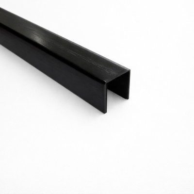 Поручень FOP-211, 16.8x17 под стекло 16 мм длина 4 м, нержавейка/черный