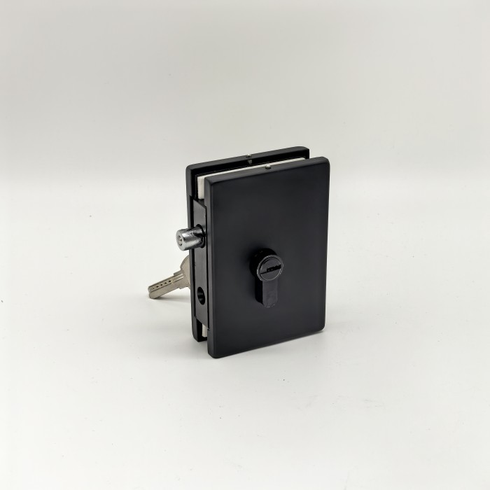 Защелка FKZ-42 с ответной частью в стену, нержавейка/черный