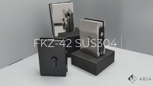 Защелка FKZ-42 с ответной частью в стену, нержавейка/черный