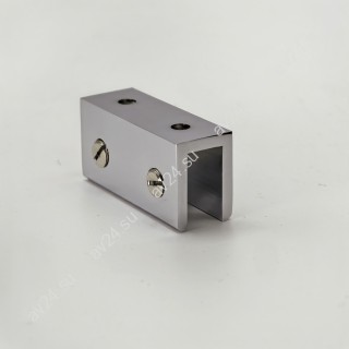 Коннектор FDK-54 верхний стекло-стекло Орион 180°, латунь/хром