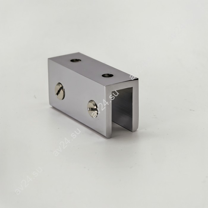 Коннектор FDK-54 верхний стекло-стекло Орион 180°, латунь/хром