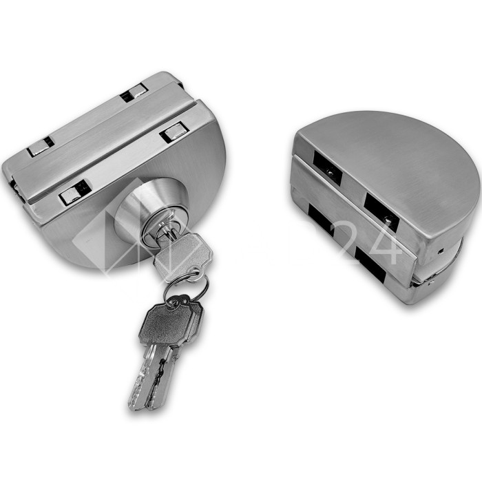 Замок FKZ-34 зажимной ключ/защелка, нержавейка/матовый