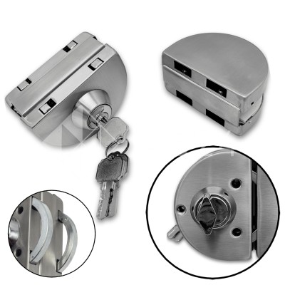 Замок FKZ-34 зажимной ключ/защелка, нержавейка/матовый