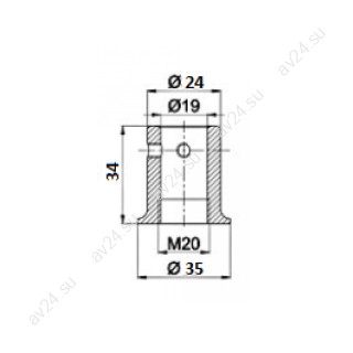 Крепление FDC-10 трубы 19 к стене, латунь/черный