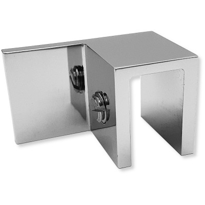 Дверной стопор FDA-06L, 90° к стеклу левый, латунь/хром