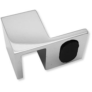 Дверной стопор FDA-06L, 90° к стеклу левый, латунь/хром