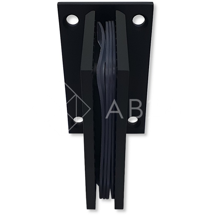 Петля Альфа α FDP-11 стена-стекло с центр. креплением, цинк/черный