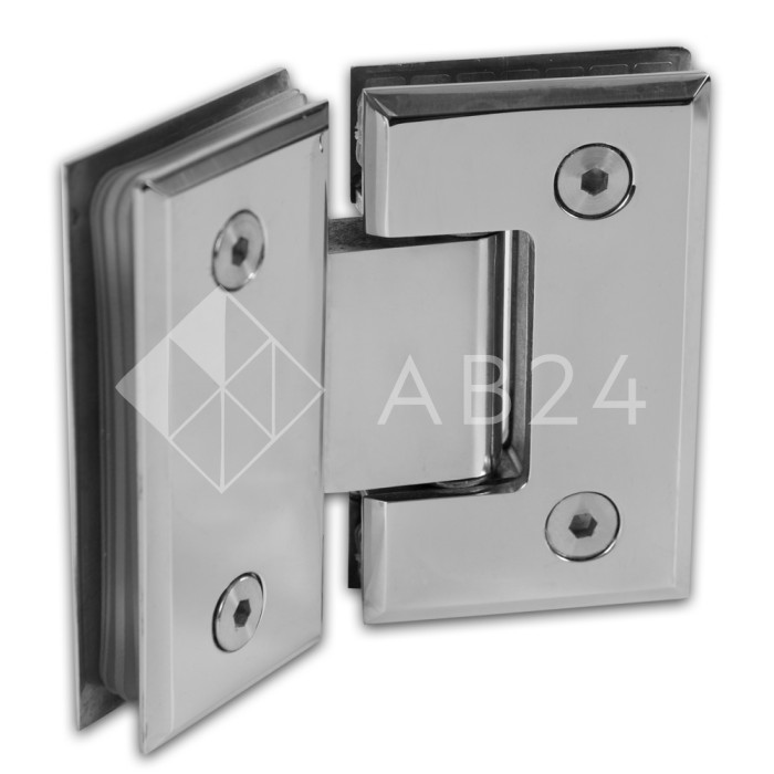 Петля для стекла 8 мм Бета β FDP-24E стекло-стекло 135°, нержавейка/полированный