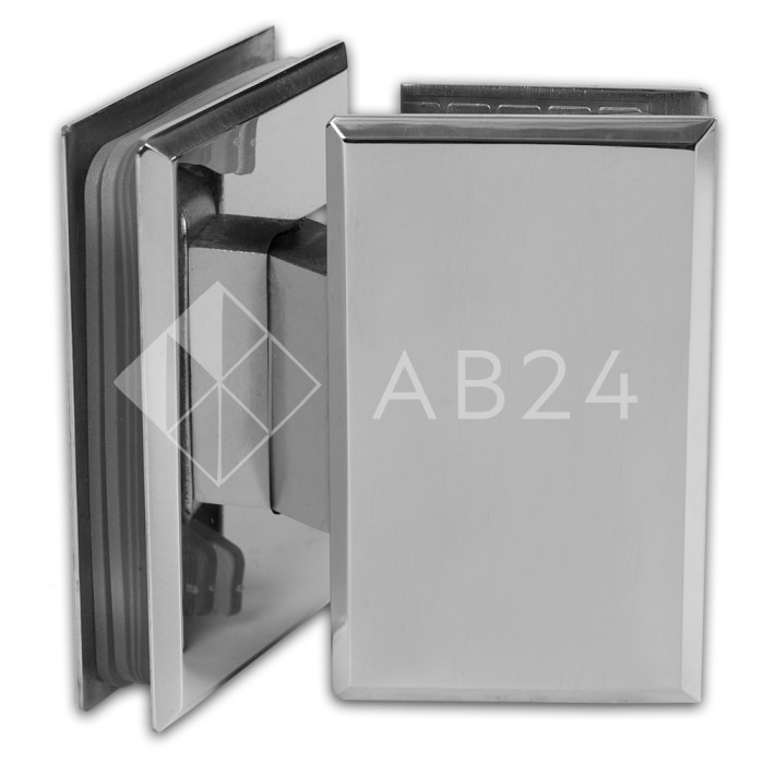 Петля для стекла 8 мм Бета β FDP-24E стекло-стекло 135°, нержавейка/полированный