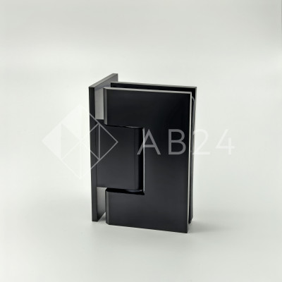 Петля Альфа α FDP-10 стена-стекло с бок. креплением, нержавейка/черный